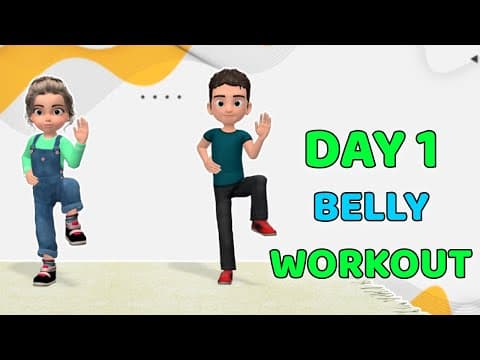 DAY 1 OF 6: BELLY FAT WORKOUT | KIDS EXERCISE
