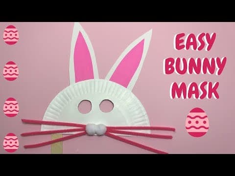Easy Bunny Mask | Easter Crafts | Paper Plate Crafts