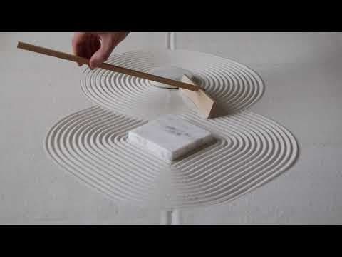 Zen garden patterns composed by designer Yuki Kawae