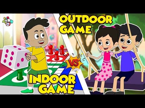 Indoor Vs outdoor game | Telugu Kathalu | Moral Stories | Kids Animation Story | Puntoon Kids