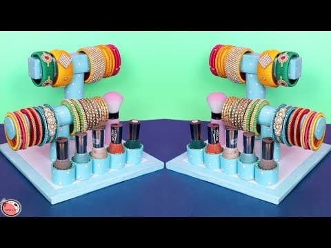 Easy... best out of waste idea - diy bangle stand making at home
