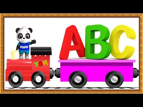 Abc train - kids a to z - learn abc with train - kids learning