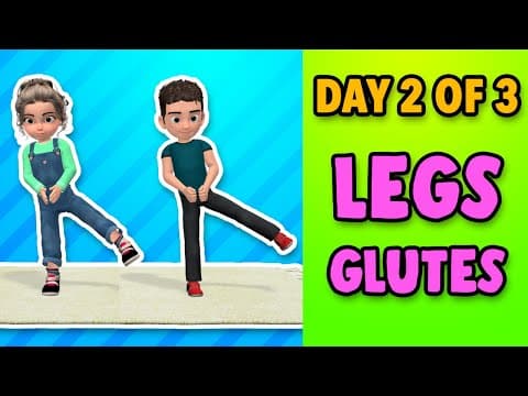 Kids daily exercise: day 2 of 3 - legs and glutes