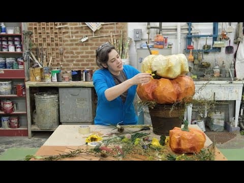 Halloween Craft: Paper Mache Pumpkins - YouTube