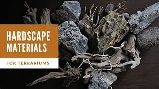 Hardscape materials for terrariums