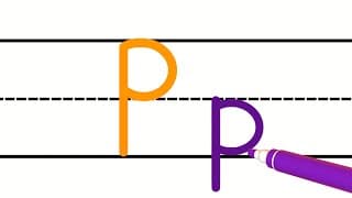 Writing the letter P|Alphabet writing|Writing letter for Kids