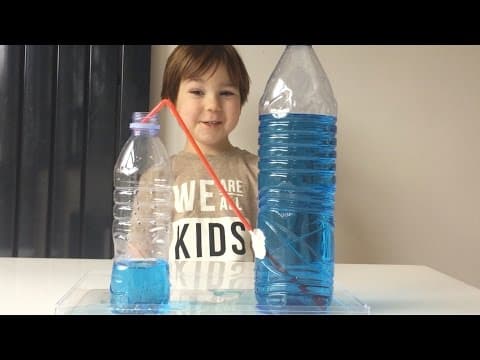 Experiment With Water And Plastic Bottles For Children