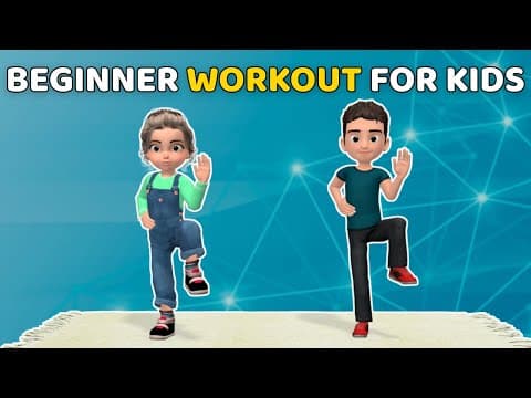 EASY FULL BODY WORKOUT FOR BEGINNERS - KIDS WORKOUT AT HOME