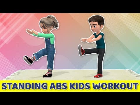 MORNING STANDING ABS WORKOUT FOR KIDS (12 MINUTES)