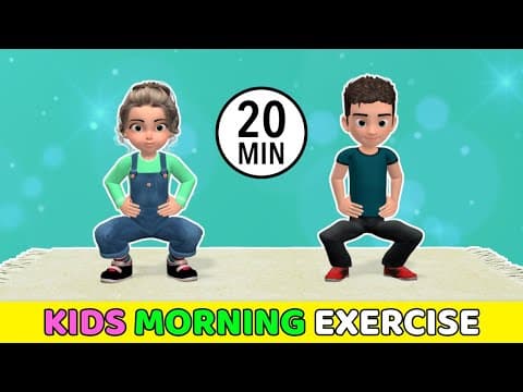 20-minute kids morning exercise - start the day right