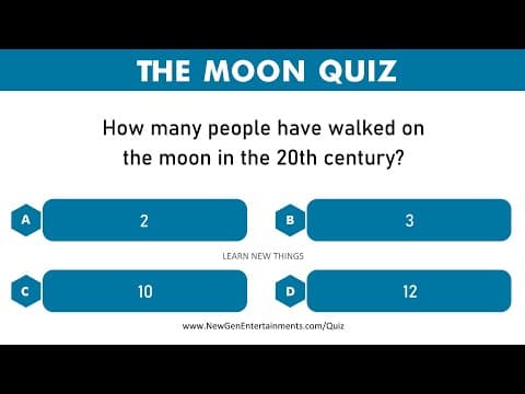 The Moon Quiz | General Knowledge Space Quiz | 25 Questions | Space Science | Interesting Moon Facts