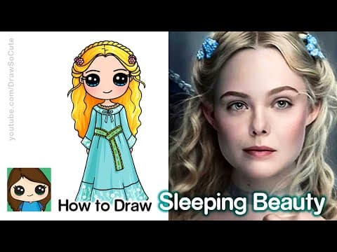 How to draw sleeping beauty princess aurora - disney maleficent