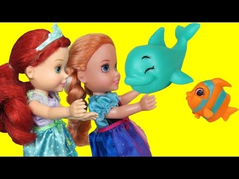 SPLASHLINGS! Waves ! Ocean Play-Elsa & Anna toddlers-Beach Adventure