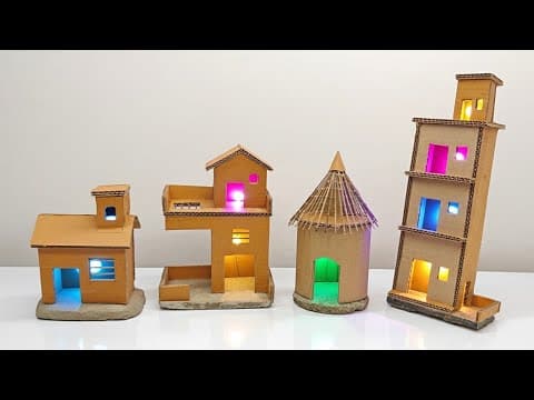 How To Make Cardboard Awesome House | Diy Miniature House With Cardboard