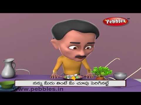 Greens Rhyme for kids in Telugu | Vegetable rhymes for kids in Telugu
