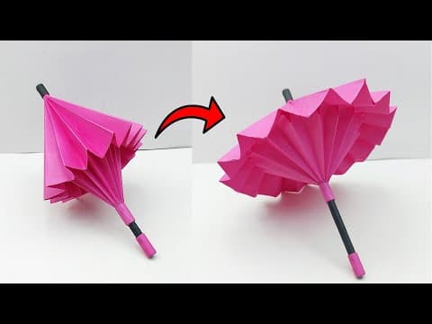 How to make a paper umbrella that opens and closes