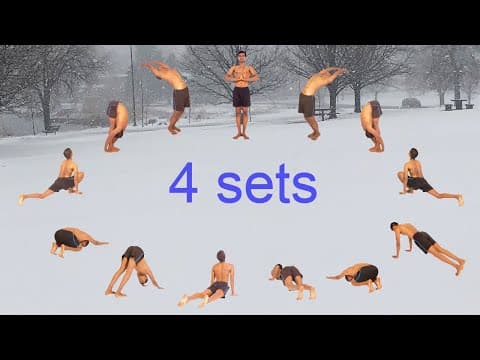 4 Sets of Suryanamaskaras (12 step)
