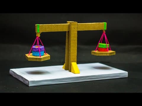 How to make a Beam Balance from Cardboard