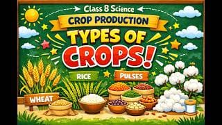Types of Crops | Major Crops | Crop Production | Class 8 Science