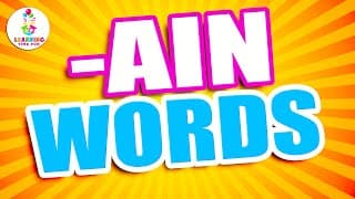 AIN Words for Children | Learn to Read -AIN Words (Word Families Series)