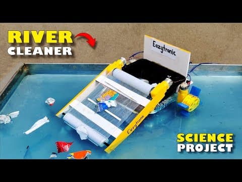 Remote Control River Cleaning Boat|| Best Science Working Project|| River Cleaner Robot|| Robot #diy