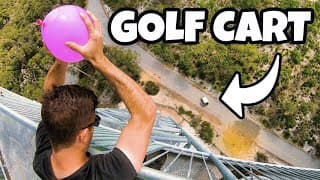 DODGING WATER BALLOONS in GOLF CART