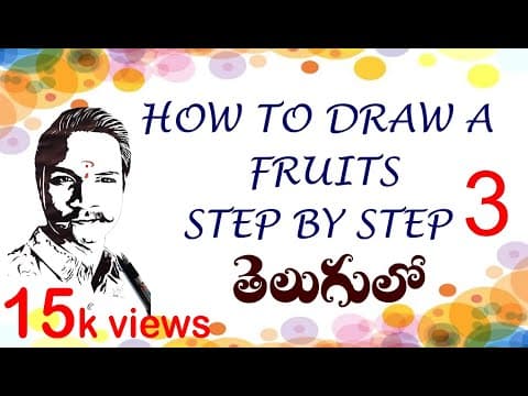 how to draw fruislts step by step drawing class day 3. 