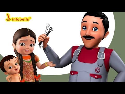Mechanic telugu rhymes for kids for children - community helpers - kids nursery animated rhymes for kids