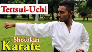 Shotokan karate Tettsui-Uchi (Hammer fist strike) Training in Hindi | कराटे सीखें हिंदी में।