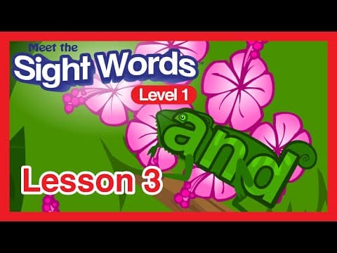 Meet the Sight Words Level 1| Lesson 3- have, and, a, said, play, and that