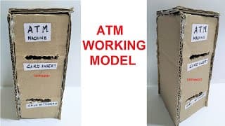 to make atm machine working model using cardboard - diy