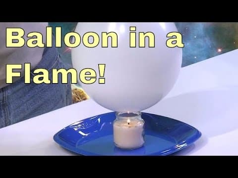 Balloon in a Candle Flame - Science Experiment Cool Physics Heat Experiments - High School and Kids.