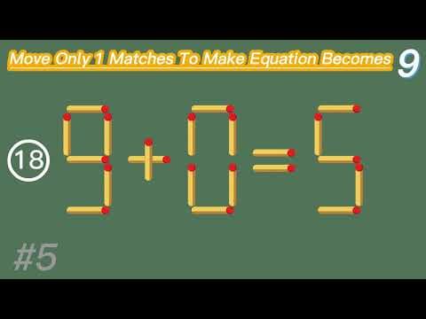 Matchstick Puzzles | Can You Move 1 Matchsticks To Make The Equation True? | IQ Test