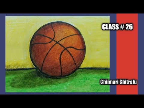 14 August 2020 How to draw a realistic Basketball| ||Basketball drawing with oil pastels