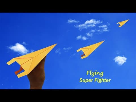 How To Make a Super Fighter Paper Plane - Flying Super Fighter Paper Airplane