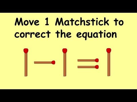 Solve 1-1=1 | Match Stick Puzzles part 12 | Puzzles with Answer