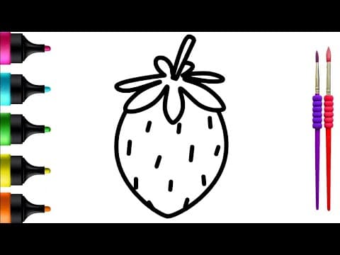 Strawberry Drawing, Painting & Coloring | Fun Art for Kids & Toddlers