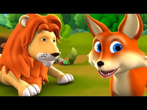 Greedy Fox & Hurt Lion Telugu Story - అత్యాశ నక్క గాయపడ్డ సింహం నీతి కధ | 3D Animation Moral Stories