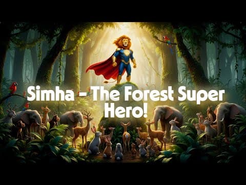 Simha, The Forest Super Hero | Moral story for Kids | 3D Animated Moral story