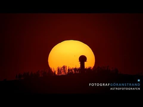 Watch a time-lapse sunset through a solar telescope