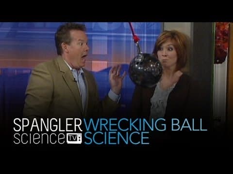 Wrecking Ball Science - Swinging Bowling Ball - Cool Science Experiment
