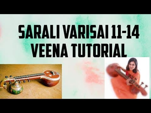 43Sarali Varisaigal | 11-14 | 3 speeds| Veena tutorial | swaram | classical beginners