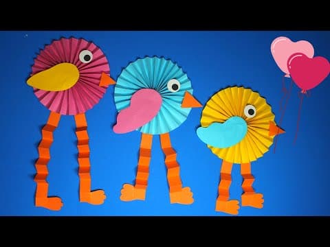 How to Make a Paper Bird | Spring Crafts for Kids