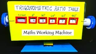 trigonometric ratios working model - values - maths tlm - maths project - diy - machine