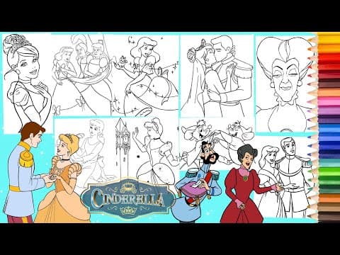 Coloring disney cinderella coloring pages compilation - cenicienta para colorear