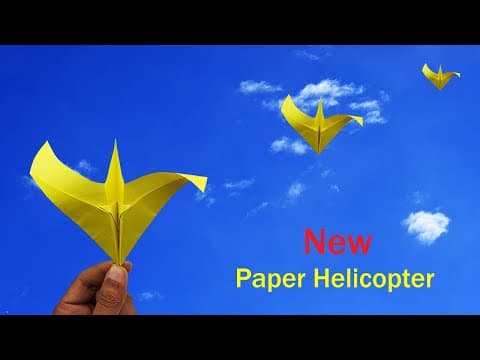 Paper Helicopter Flying - How To Make a Paper Flying Toy Helicopter