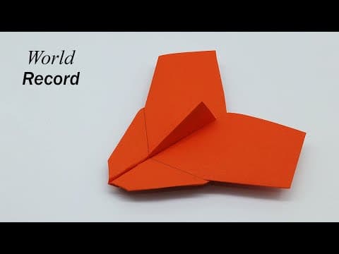 How To Make a Origami Paper Plane That Fly Far World Record Airplane