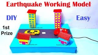 earthquake working model - simple and easy for science exhibition - diy