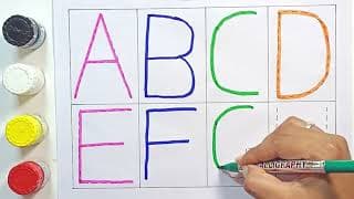 A to Z, Kids rhymes,collection for writing along dotted lines for toddler,Alphabet,ABC song,ABCD-7