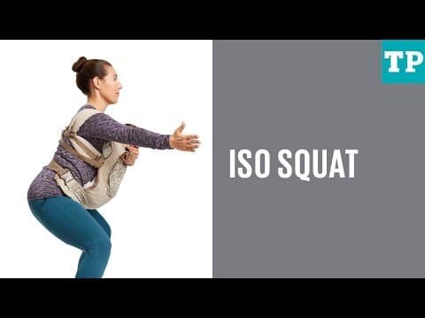 Iso squat with circles | Baby carrier workout